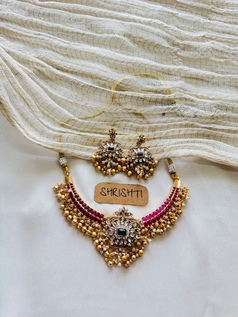 Kundan necklace gold