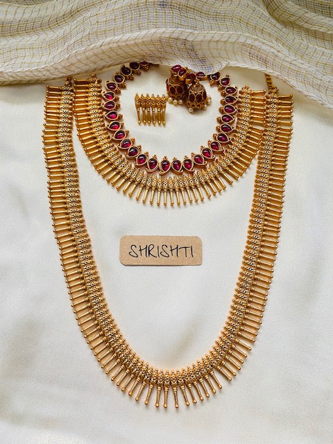 Mullamott bridal set with mango mala ruby